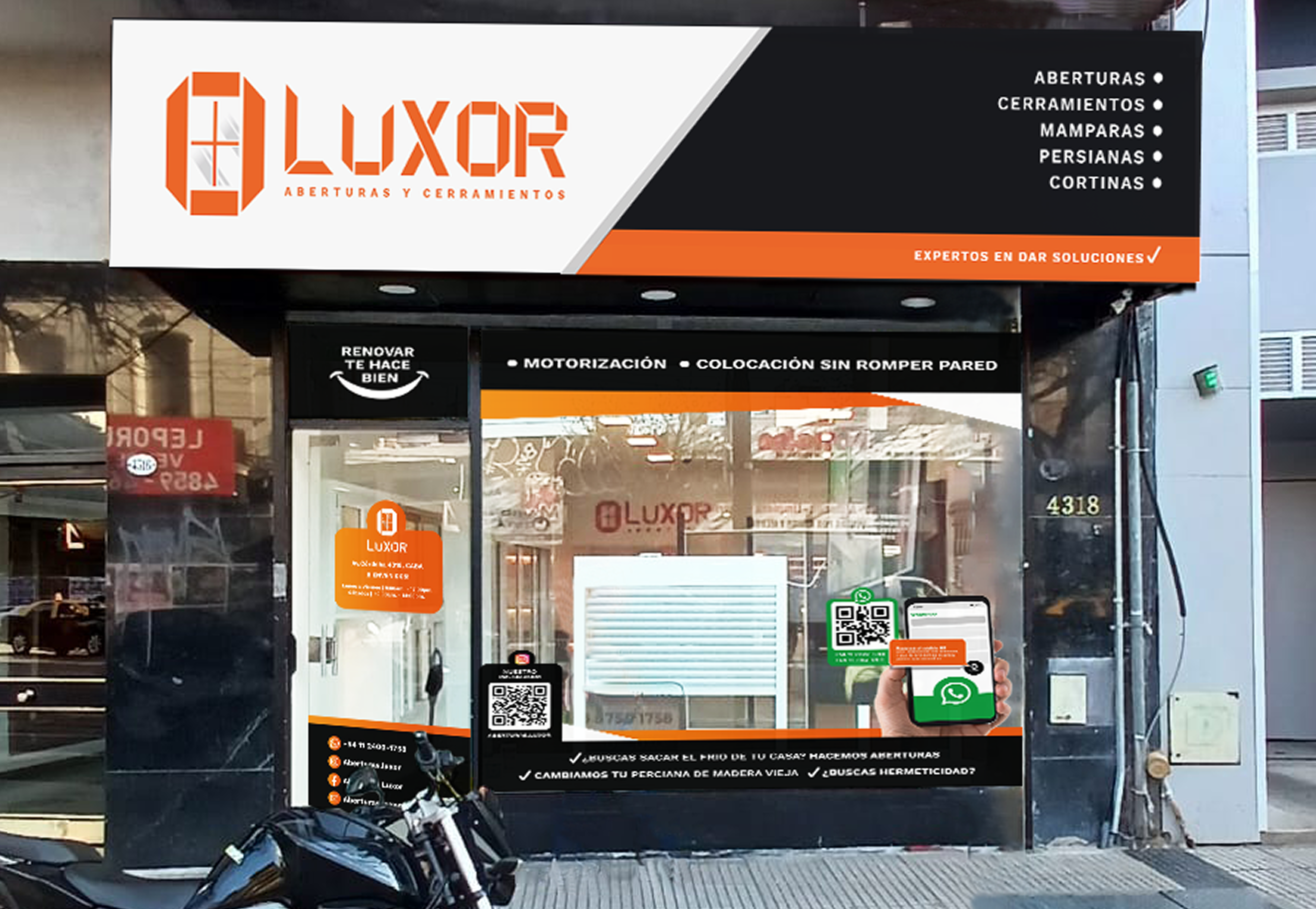 Frente del local Luxor